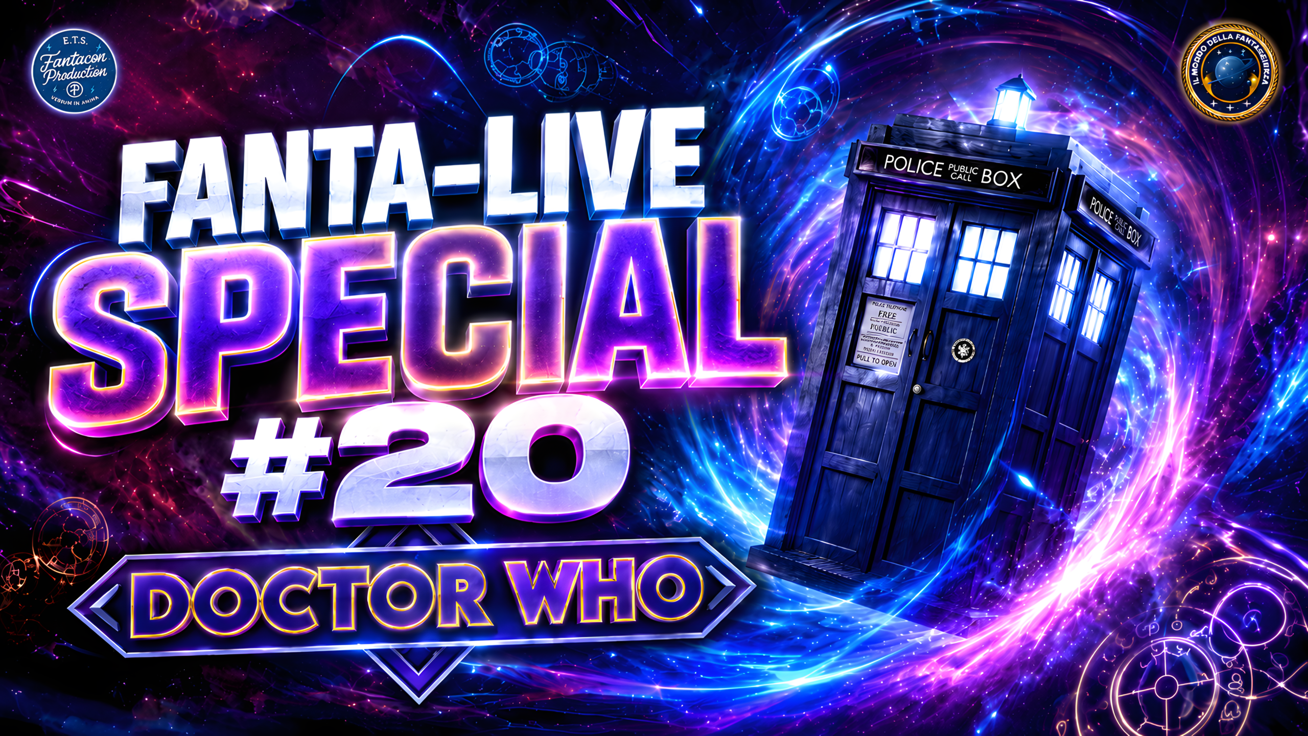 DOCTOR WHO PROTAGONISTA DEL FANTA-LIVE SPECIAL #20: GIOVEDÌ 23 LUGLIO LA DIRETTA a cura della redazione de “Il Mondo della Fantascienza”