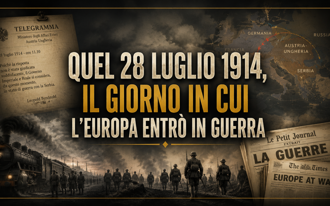 QUEL 28 LUGLIO 1914, IL GIORNO IN CUI L’EUROPA ENTRÒ IN GUERRA a cura della Redazione