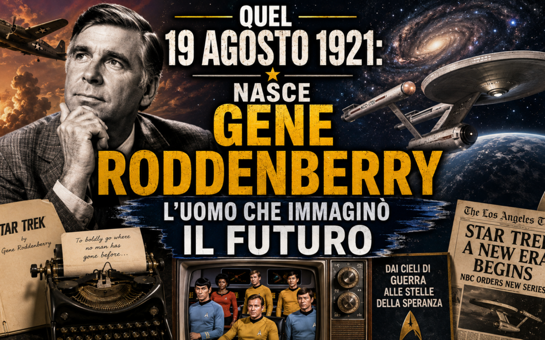 QUEL 19 AGOSTO 1921: NASCE GENE RODDENBERRY, L’UOMO CHE IMMAGINÒ IL FUTURO cura della Redazione de “Il Mondo della Fantascienza”
